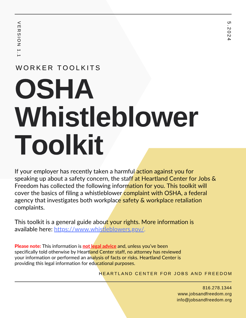 OSHA Whistleblower Protections