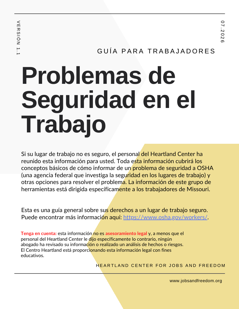 Problemas de seguridad en el trabajo portada