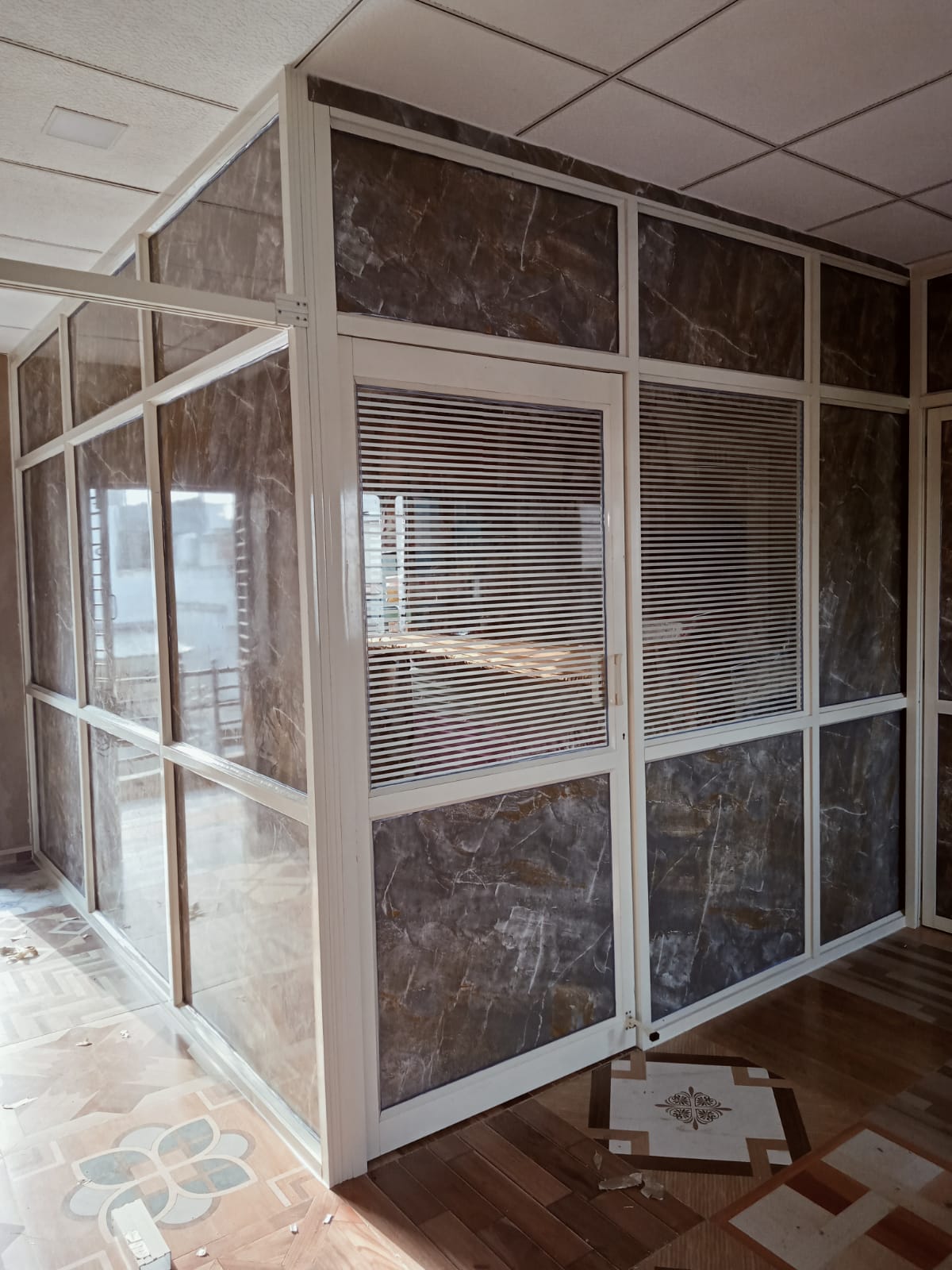 glazed office partition