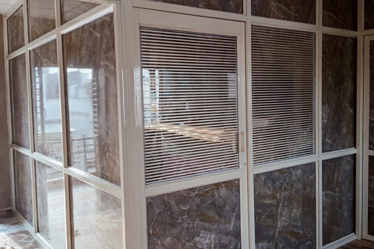 glazed office partition