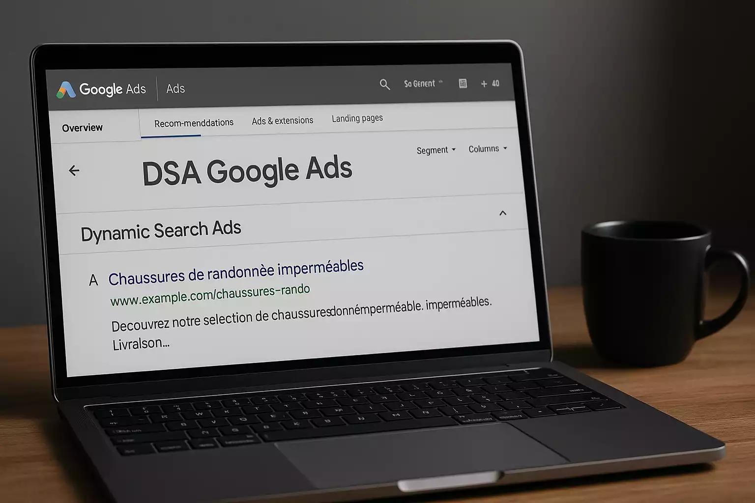 Annonce DSA Google Ads