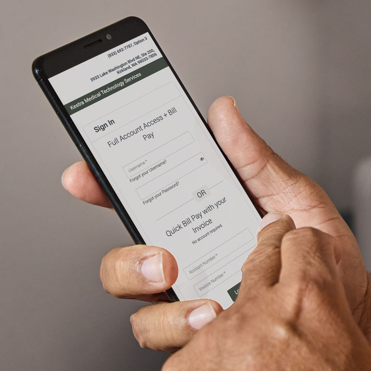 close up of phone with payment portal on screen