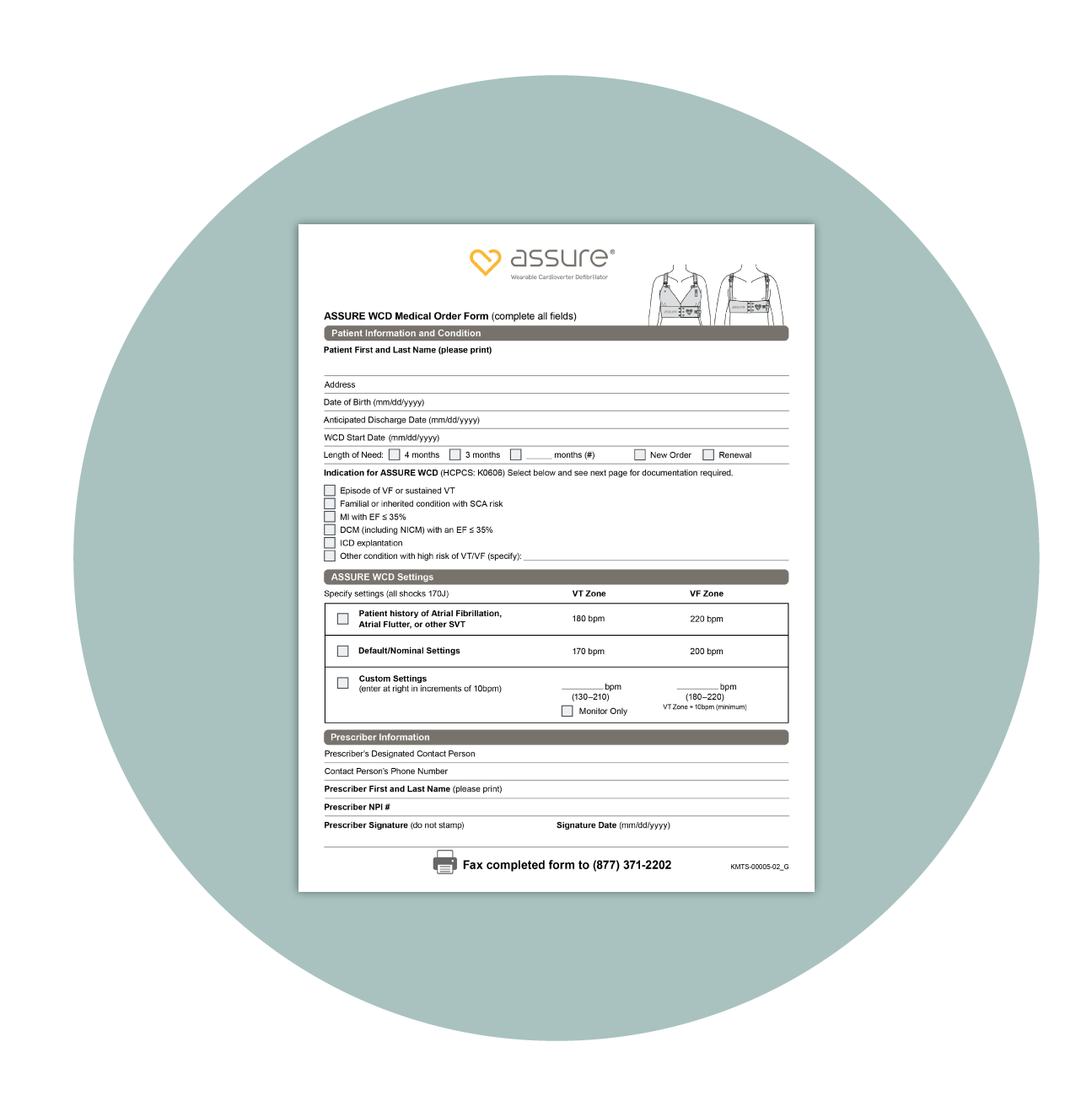 front view of swo form