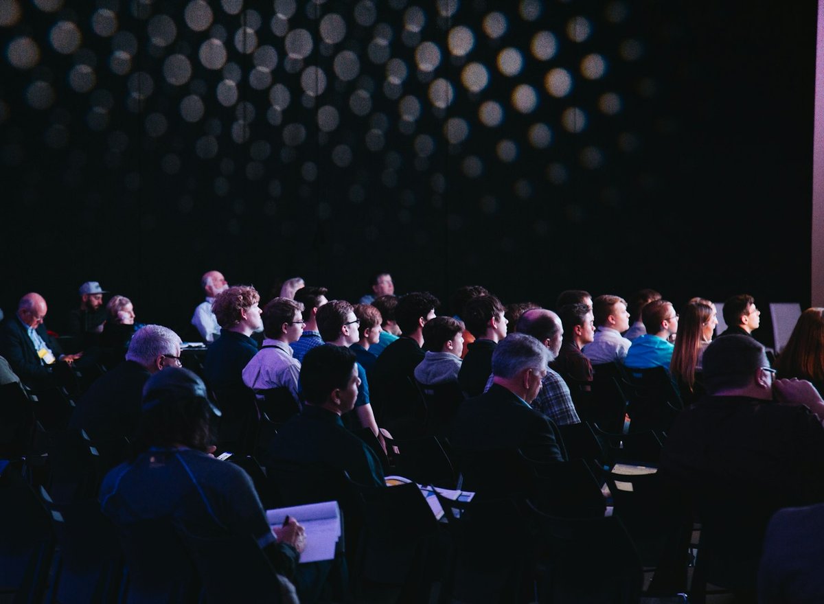 Corporate event audience and stage lighting