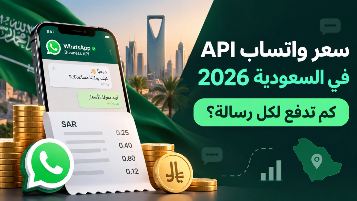 سعر واتساب API في السعودية 2026: تكلفة كل رسالة