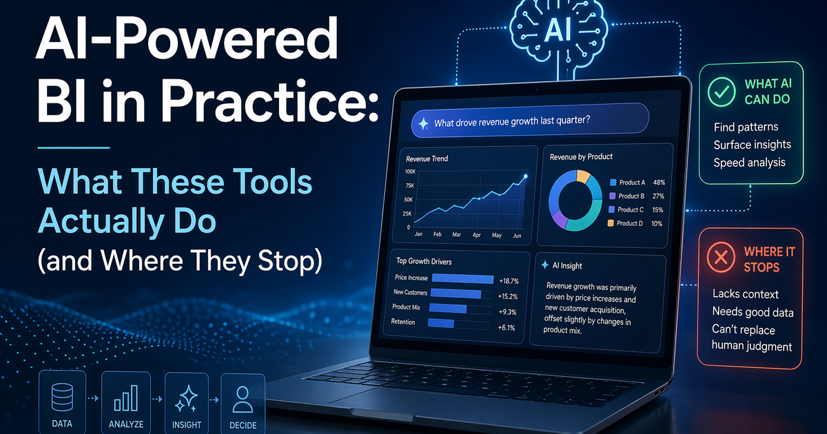 AI-Powered BI in Practice: What These Tools Actually Do (and Where They Stop)