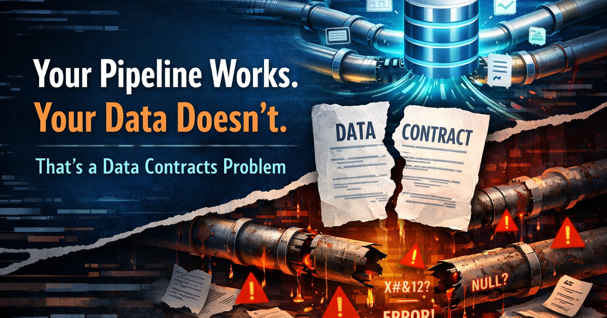 Your Pipeline Works. Your Data Doesn't. That's a Data Contracts Problem.