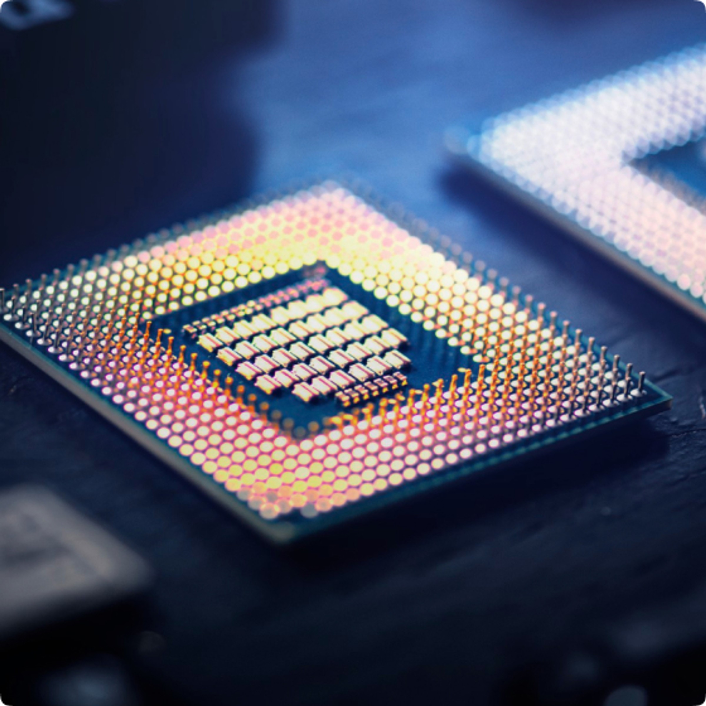 Mikrochips auf einer Leiterplatte