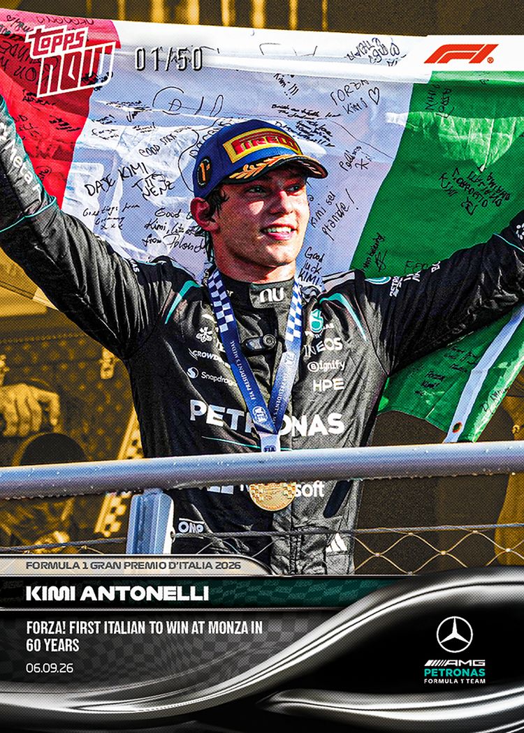 Kimi Antonelli - 2026 Formula 1® Topps NOW® - Card 57 - PR: 57329