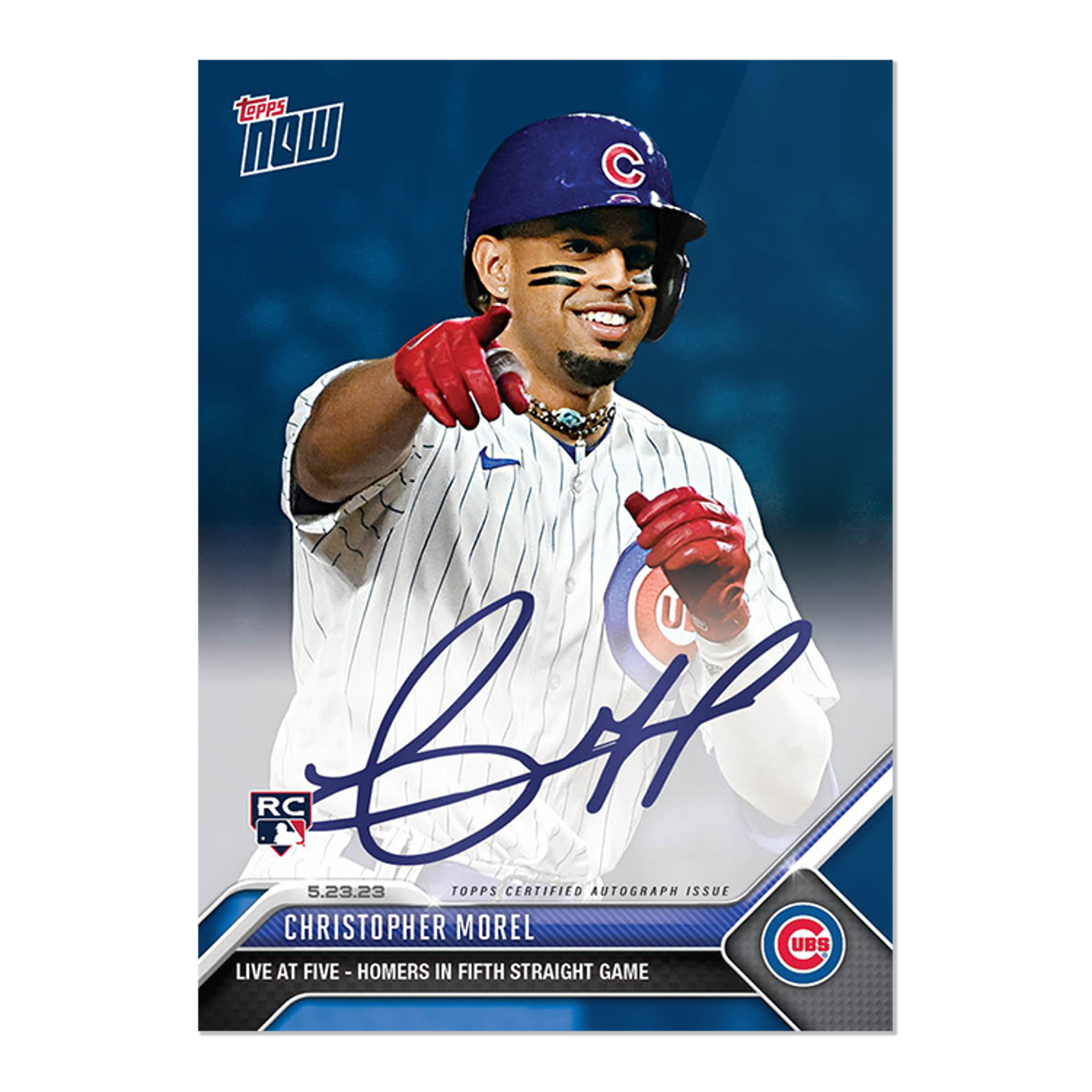 On-Card Autograph # to 99 or Lower - Christopher Morel - 2023 MLB