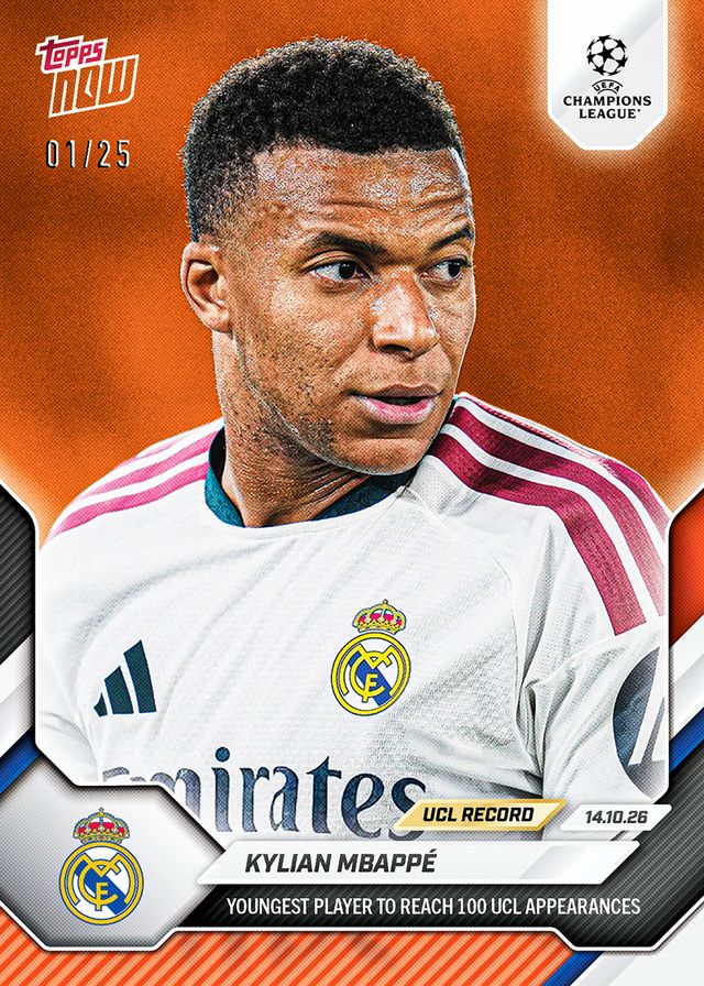 Kylian Mbappé - 2026-27 UCL Topps NOW® - Card 32 - PR: 6756