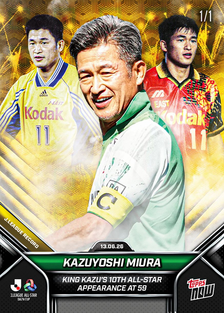 タレントカード u Kazuyoshi Miura - 2026 J.League® Topps NOW® - Card 22