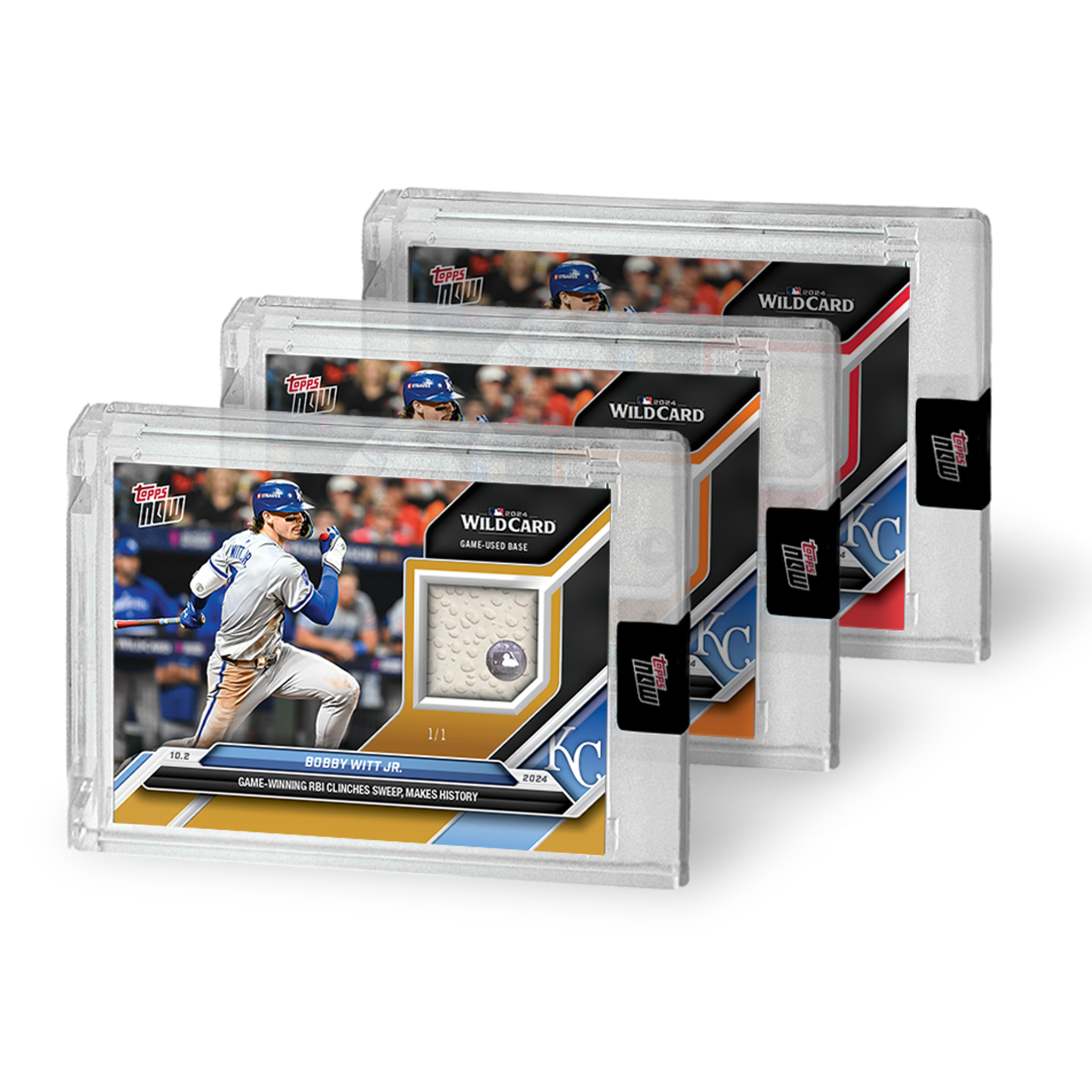 Game-used Base Relic # to 125 or Lower - Bobby Witt Jr. - 2024 MLB
