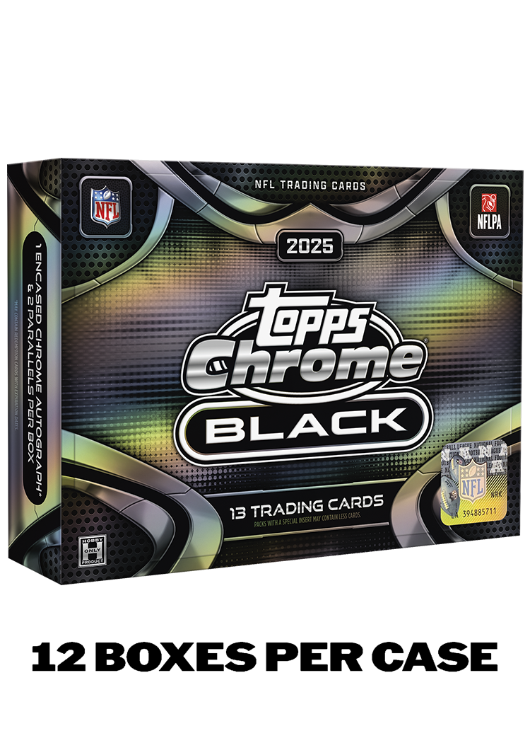 Topps Chrome Black 2025 13枚入り 2025 Topps Chrome® Black Football - Hobby Box - Sealed Case
