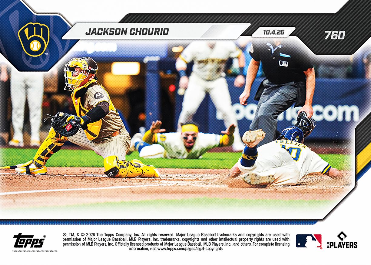 Jackson Chourio - 2026 MLB Topps NOW® - Card 760