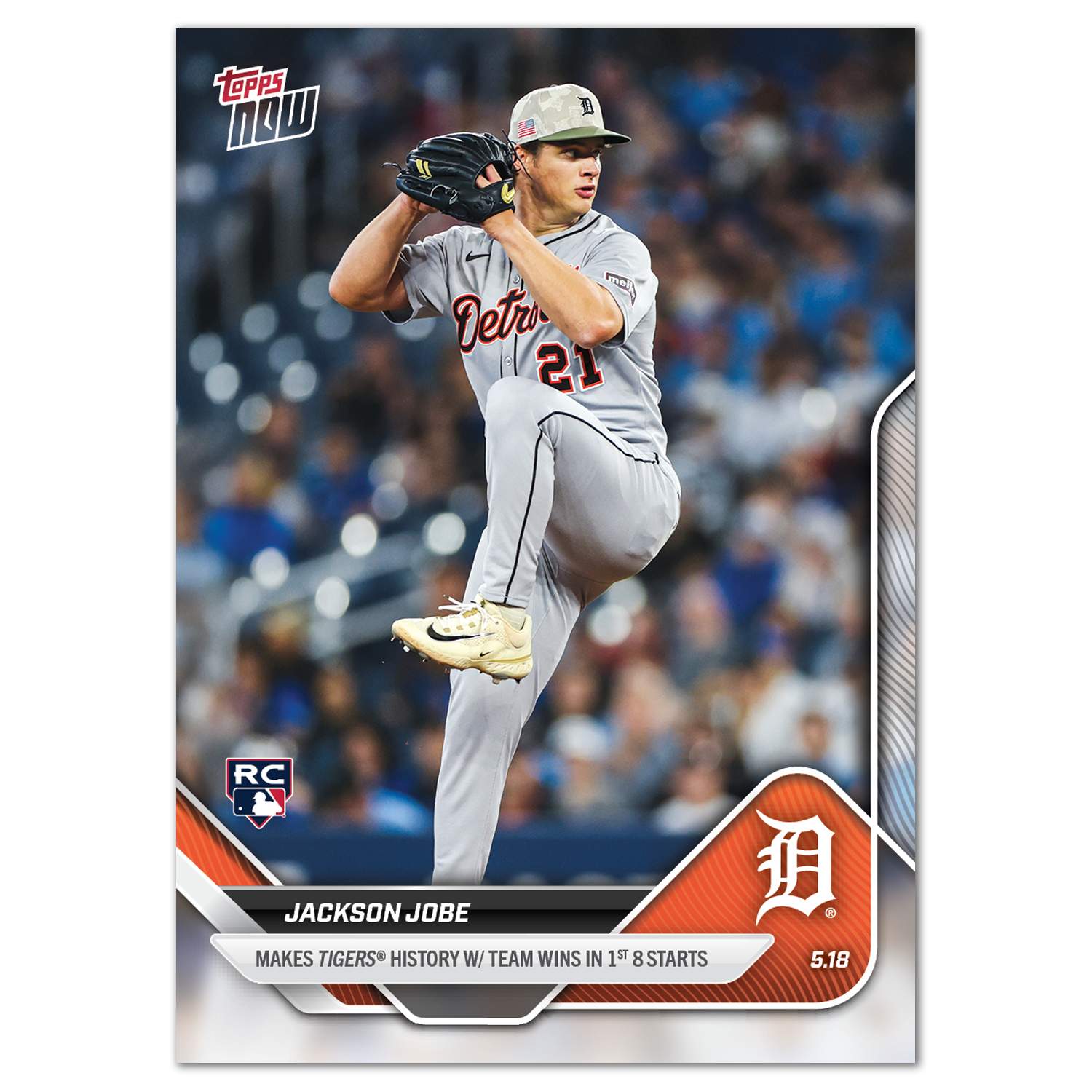 Jackson Jobe - 2025 MLB Topps NOW® - Card 192 - PR: 1473