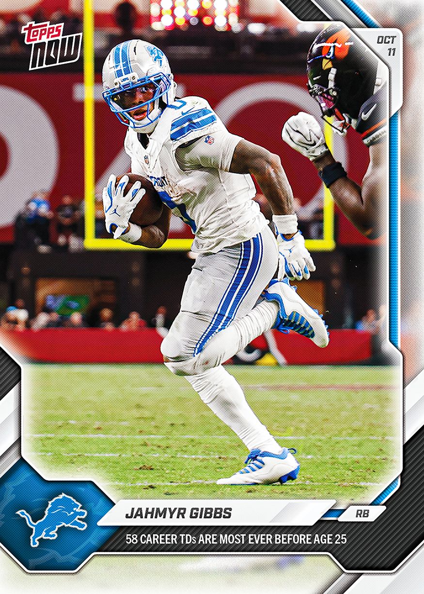 ハニカムカード　8点 Jahmyr Gibbs - 2026-27 NFL Topps NOW® - Card 55