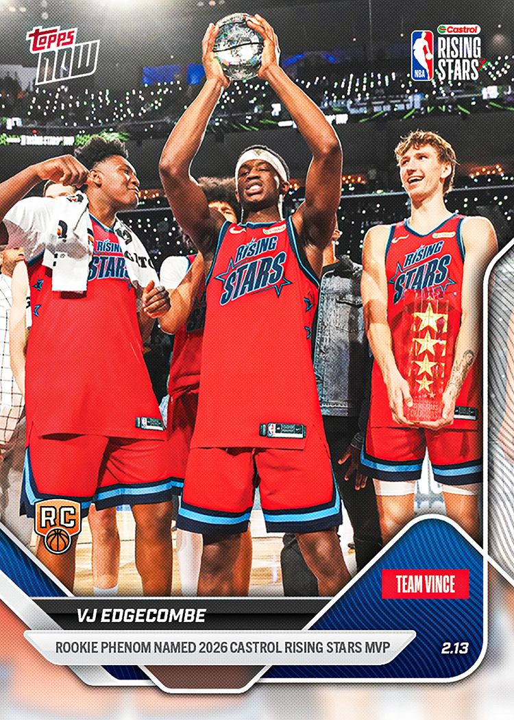 VJ Edgecombe - 2025-26 NBA Topps NOW® - Card 174 - PR: 3562