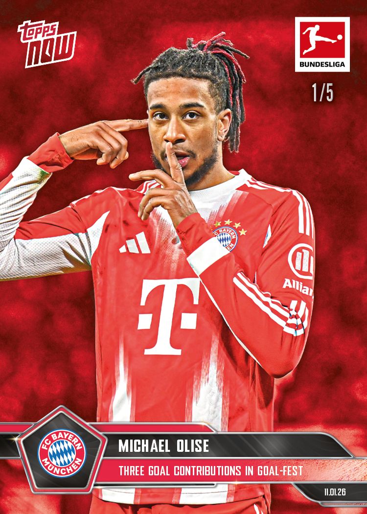 Michael Olise - 2025-26 Bundesliga Topps NOW® - Card 92
