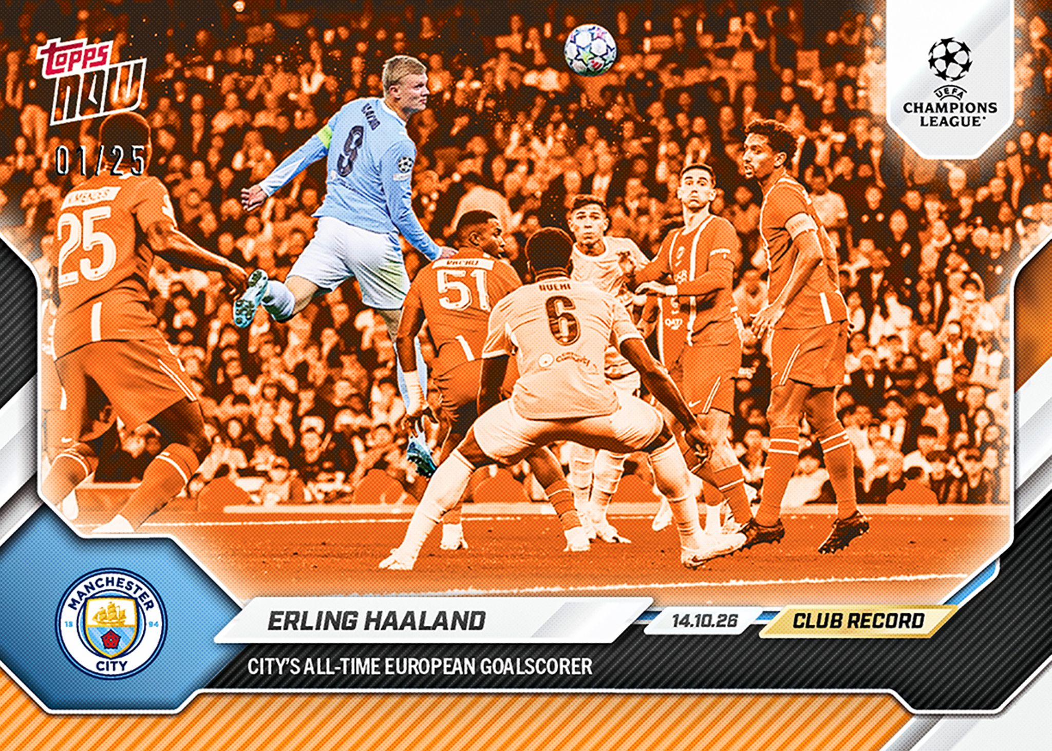 Erling Haaland - 2026-27 UCL Topps NOW® - Card 24 - PR: 4513