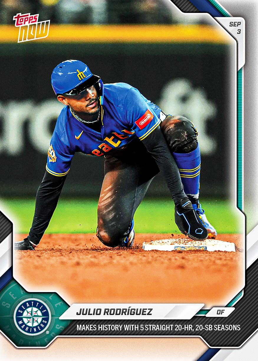 最終値下げ　ドジャース父の日特典Tシャツ(M)&クリアバッグ新品&カップ付き Julio Rodríguez - 2026 MLB Topps NOW® - Card 631