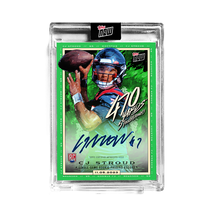 C.J. Stroud 2023 Topps 直筆サインカード On-Card Autograph # to 199 or Lower - CJ Stroud - 2023 TOPPS NOW