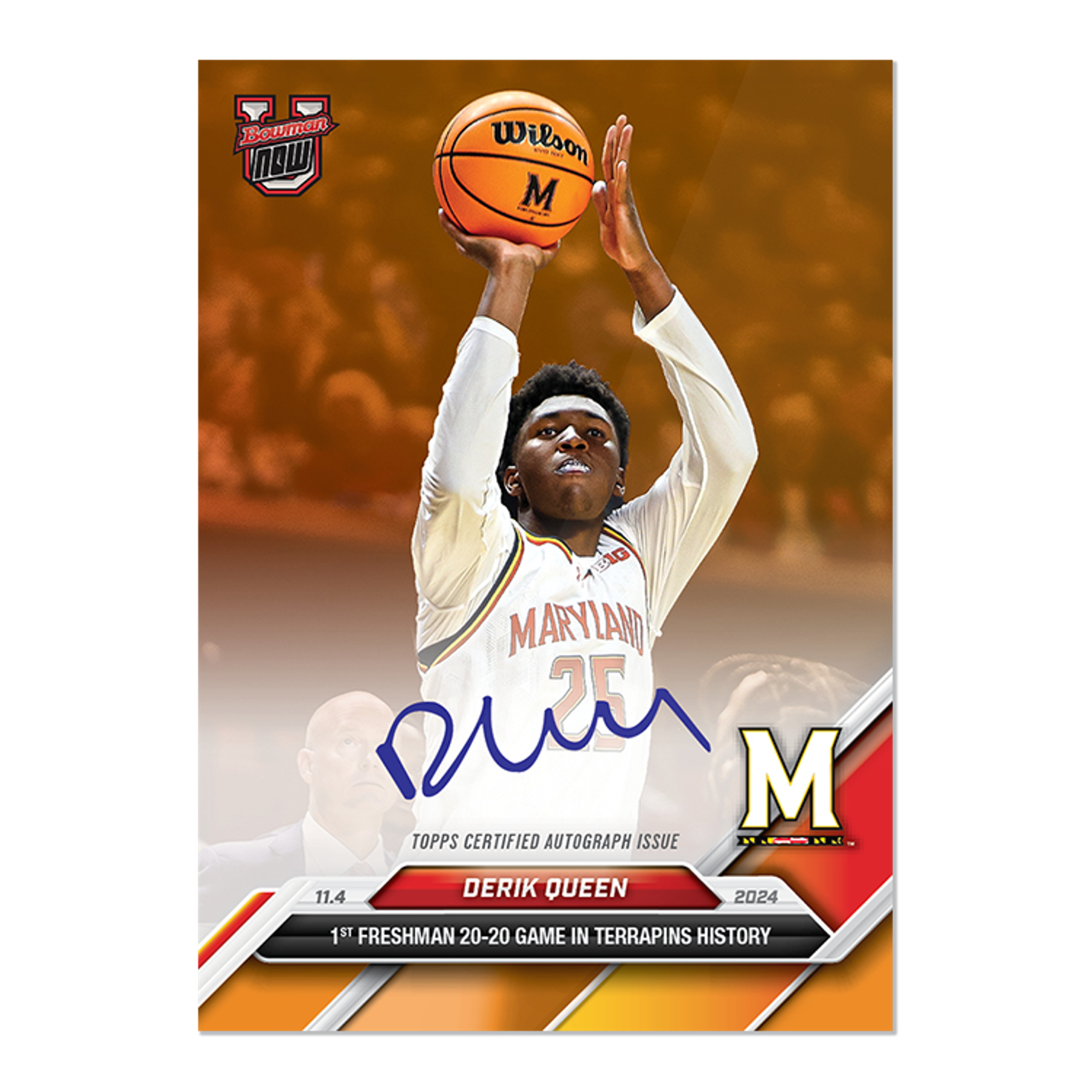 On-Card Autograph # to 99 or Lower - Derik Queen - 2024-25 Bowman