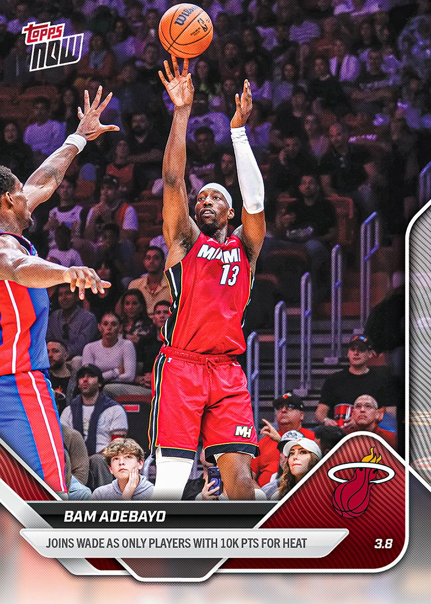 Bam Adebayo - 2025-26 NBA Topps NOW® - Card 199 - PR: 1228