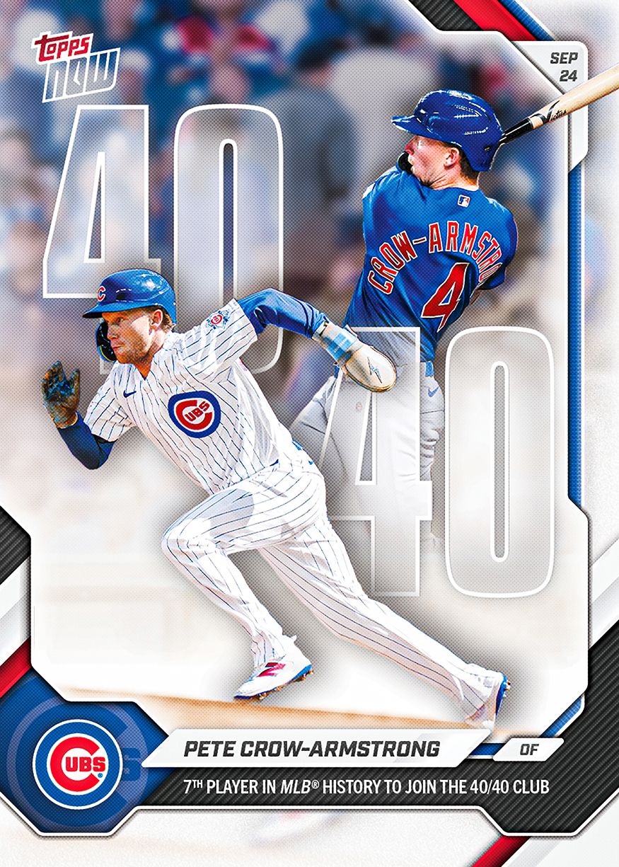 【ラスト1点：新品未開封希少】MLB全30球団アメリカンマップピンズ ボード付き Pete Crow-Armstrong - 2026 MLB Topps NOW® - Card 712
