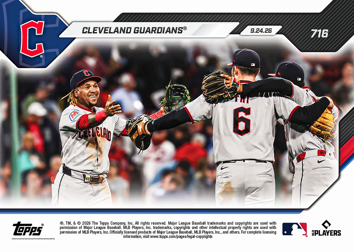 再値下げ　MLB 野球カード　ジアンビー　カンセコ　ほか Cleveland Guardians - 2026 MLB Topps NOW® - Card 716