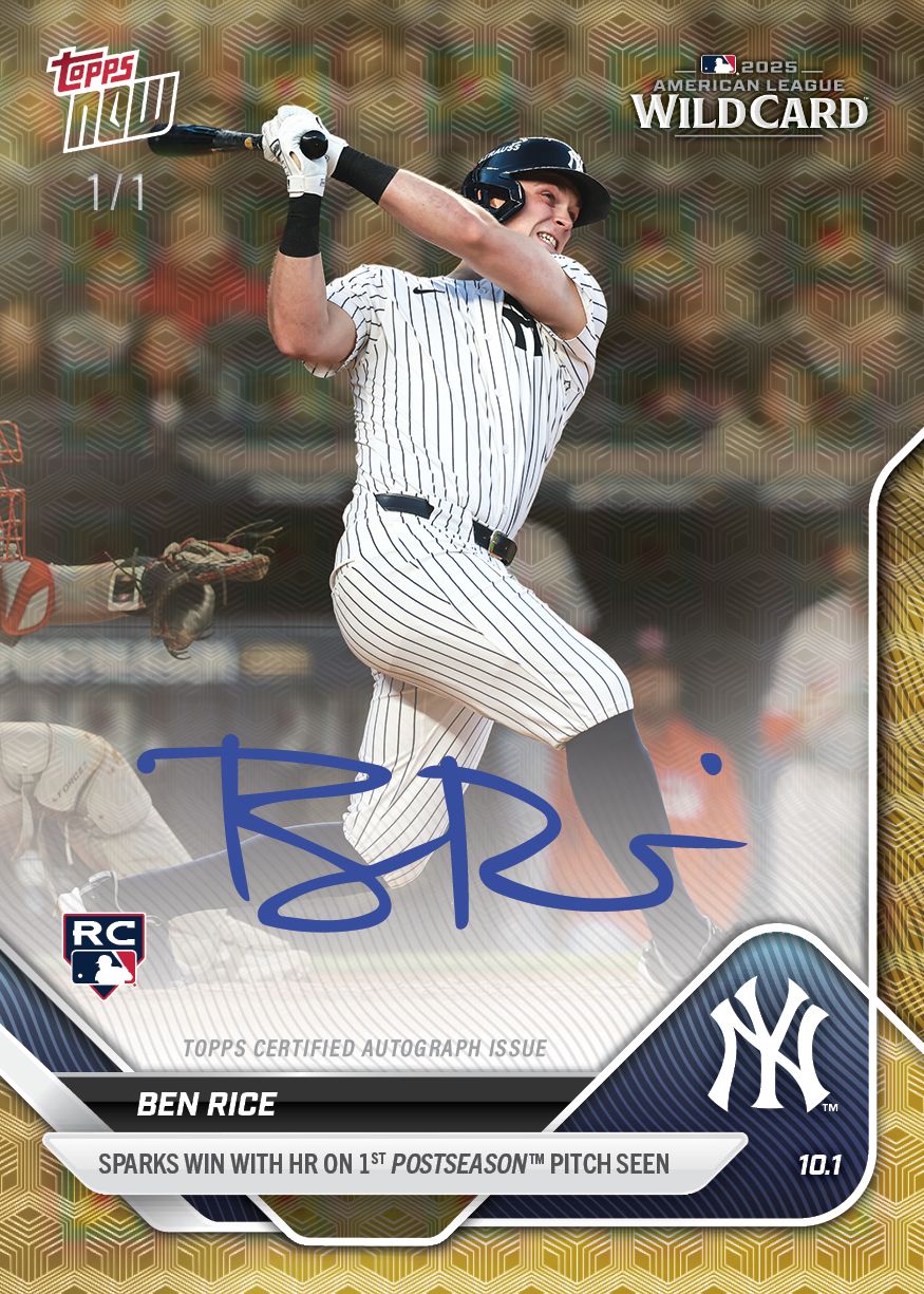 Ben Rice - 2025 MLB Topps NOW® - Card 808