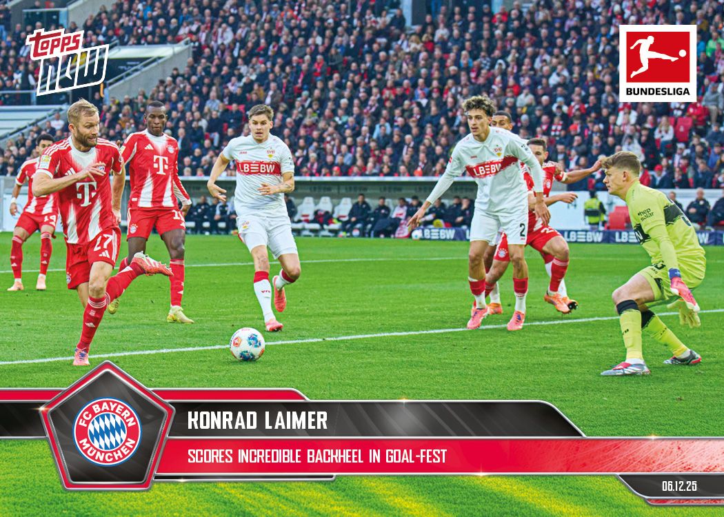 コンラート・ライマー【10シリ】topps BUNDESLIGA Konrad Laimer - 2025-26 Bundesliga Topps NOW® - Card 74 - PR: 299