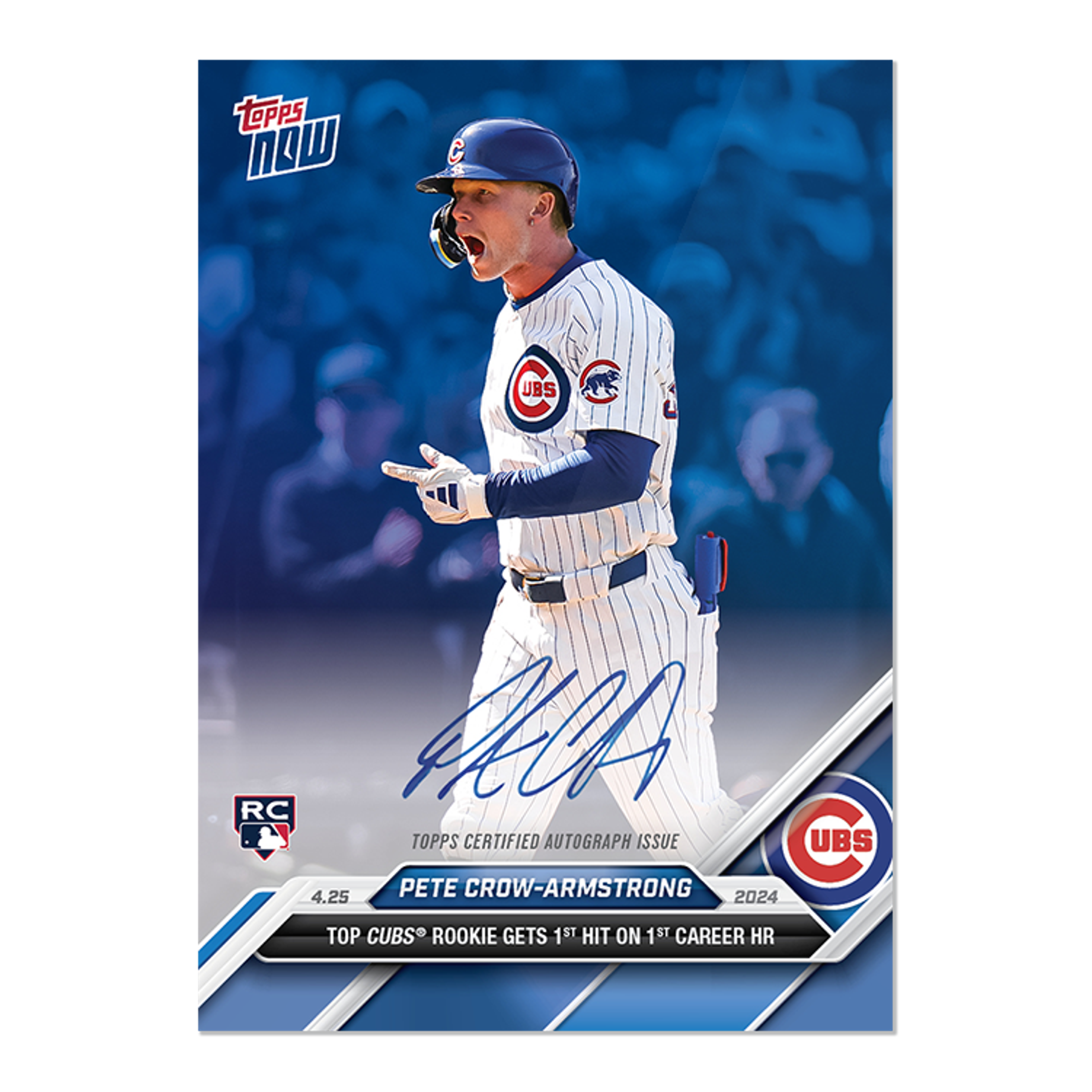 On-Card Autograph # to 49 or Lower - Pete Crow-Armstrong - 2024