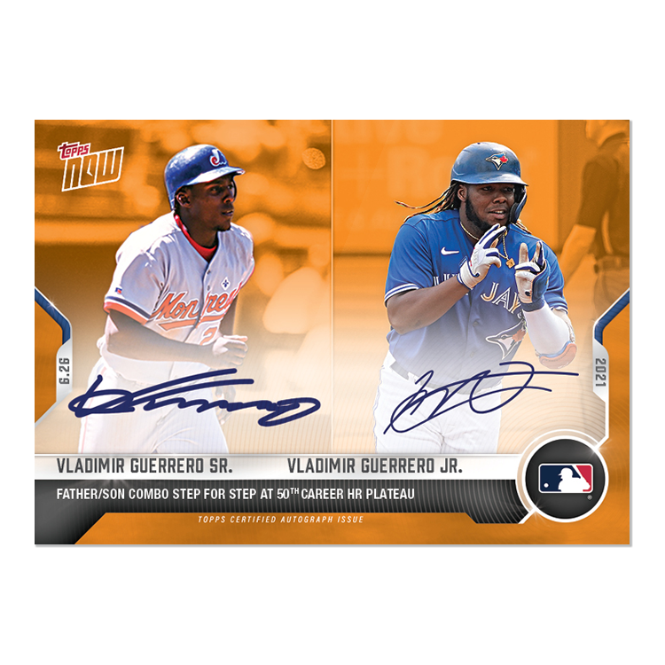 On-Card Auto # to 5 - Vladimir Guerrero Sr./Vladimir Guerrero Jr