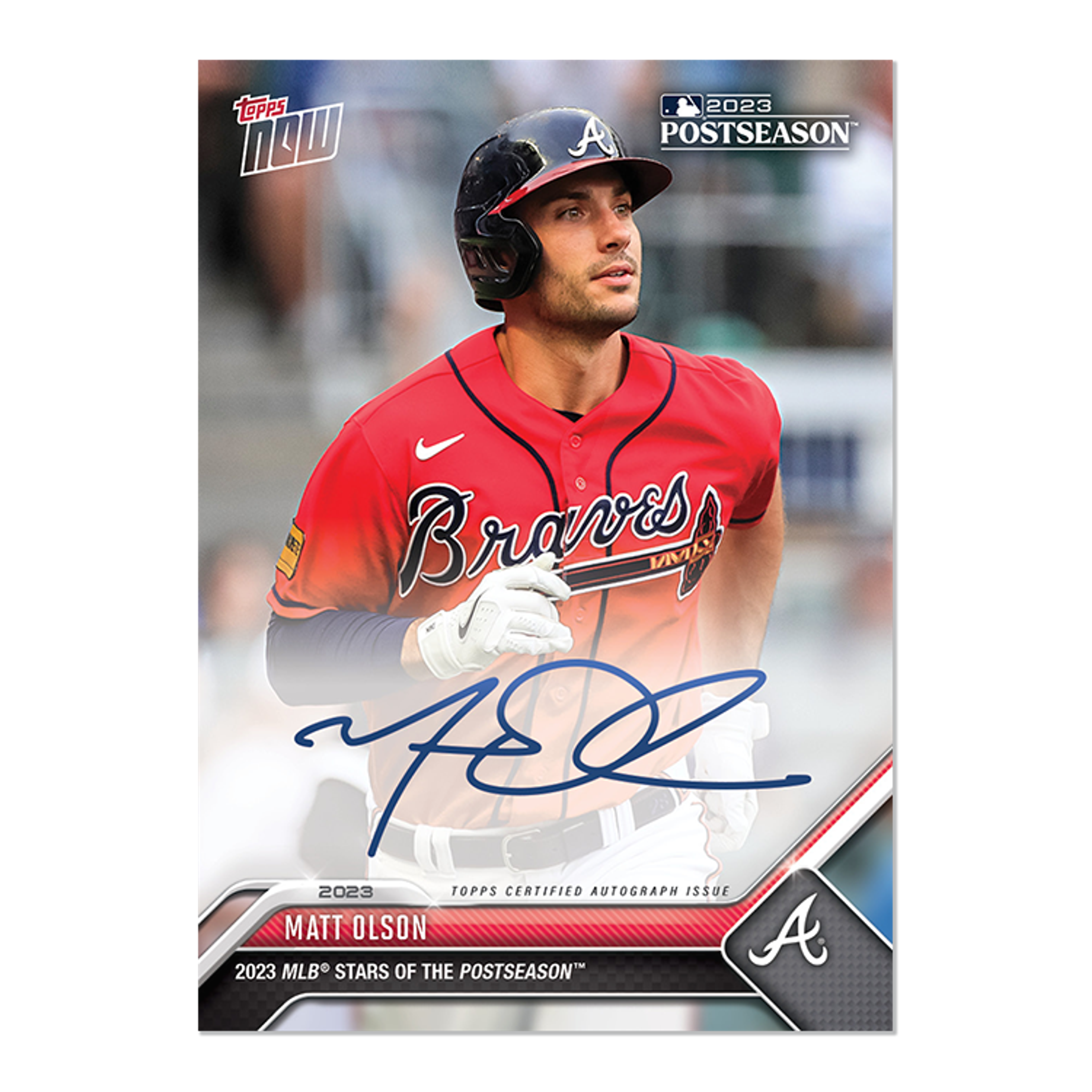 On-Card Autograph # to 99 or Lower - Matt Olson - 2023 MLB TOPPS