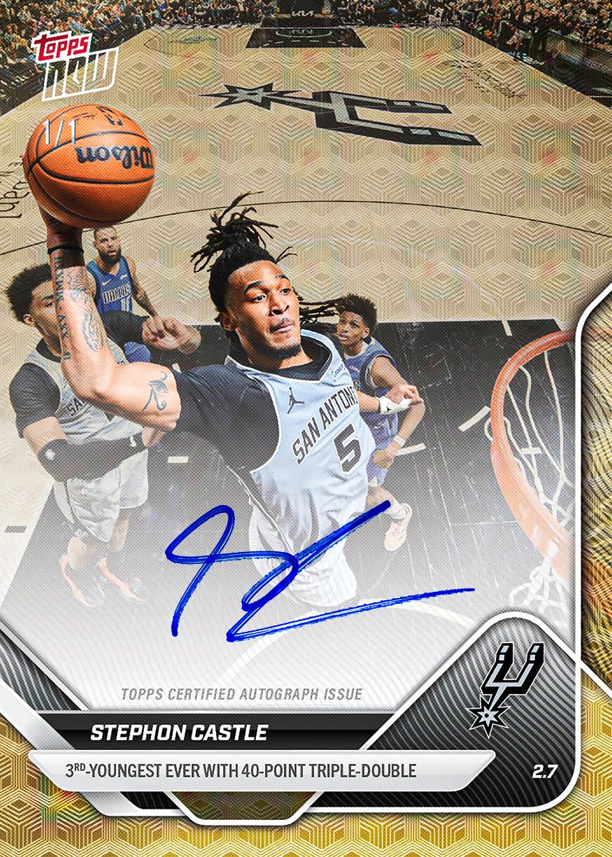 STEPHON CASTLE 164 Topps Parallel 25枚限定 Stephon Castle - 2025-26 NBA Topps NOW® - Card 164