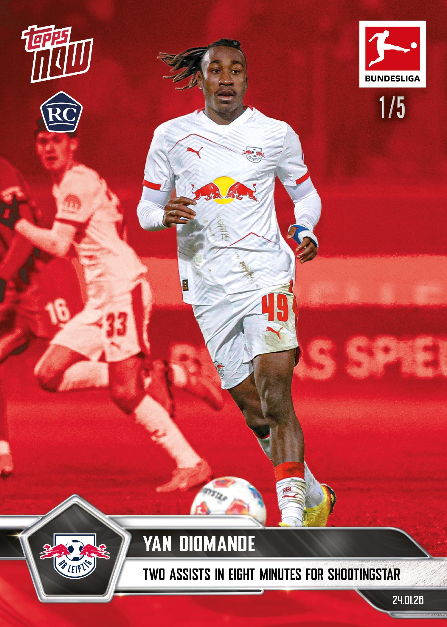 Yan Diomande - 2025-26 Bundesliga Topps NOW® - Card 109