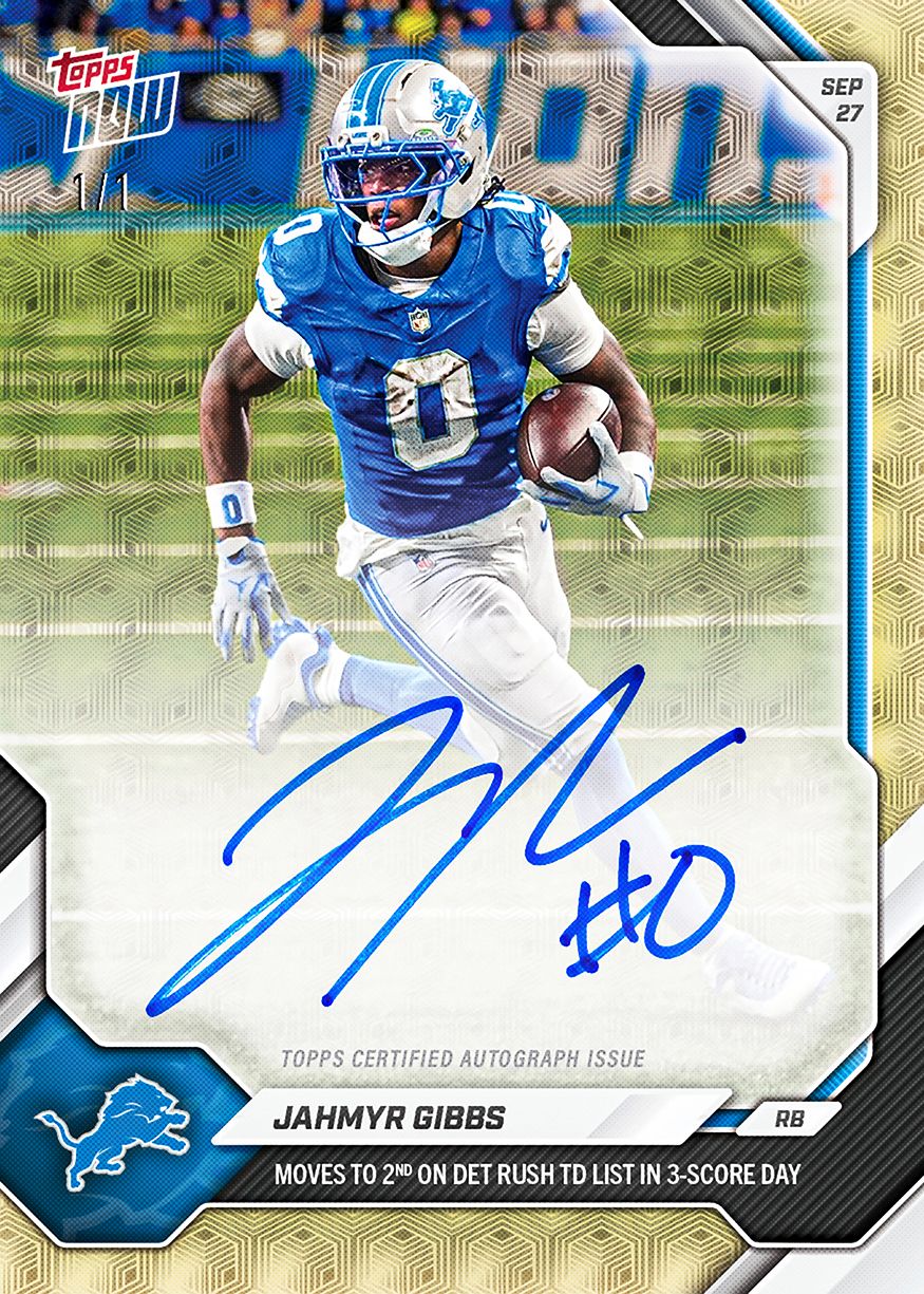 Jahmyr Gibbs - 2026 NFL Topps NOW® - Card 31