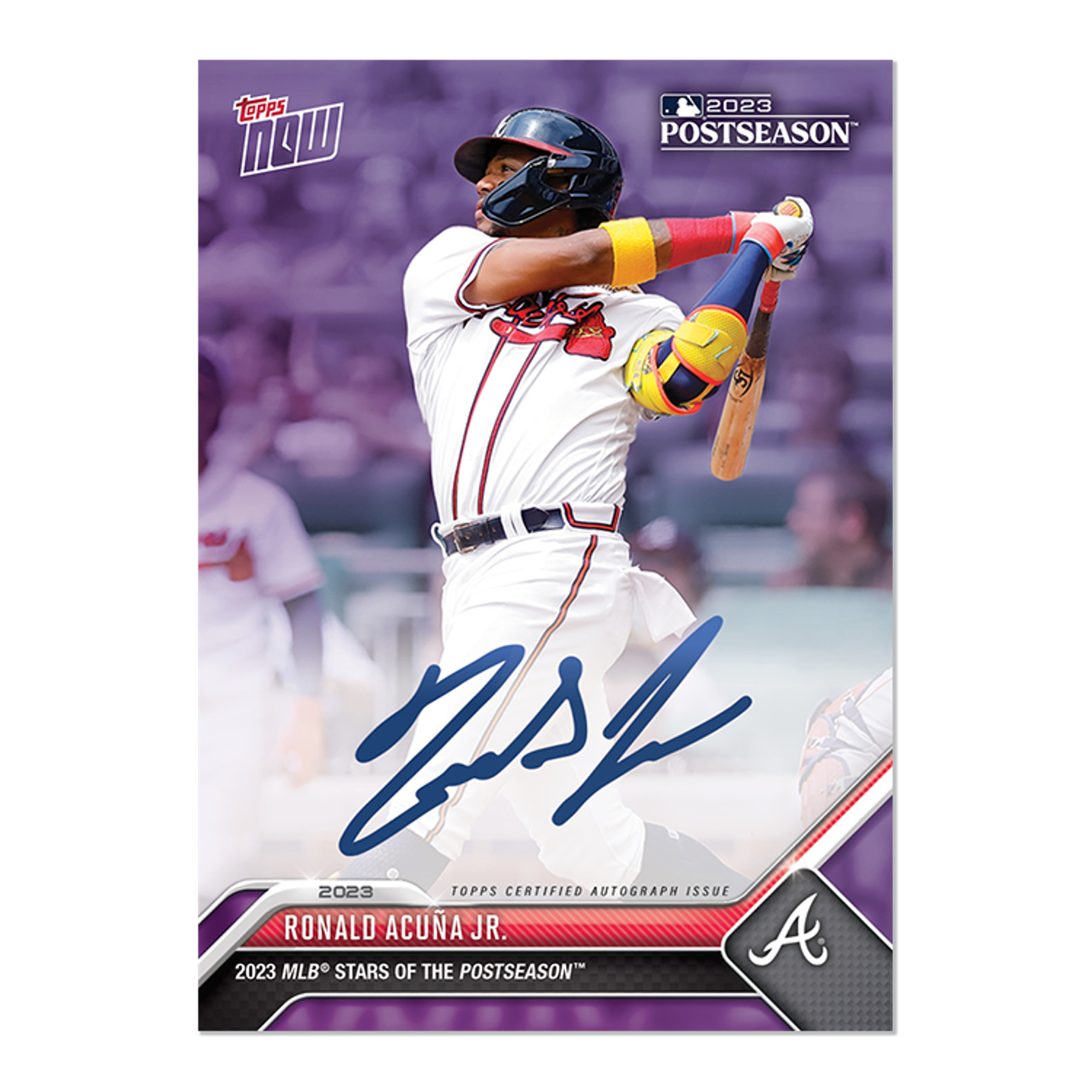 On-Card Autograph # to 99 or Lower - Ronald Acuña Jr. - 2023 MLB