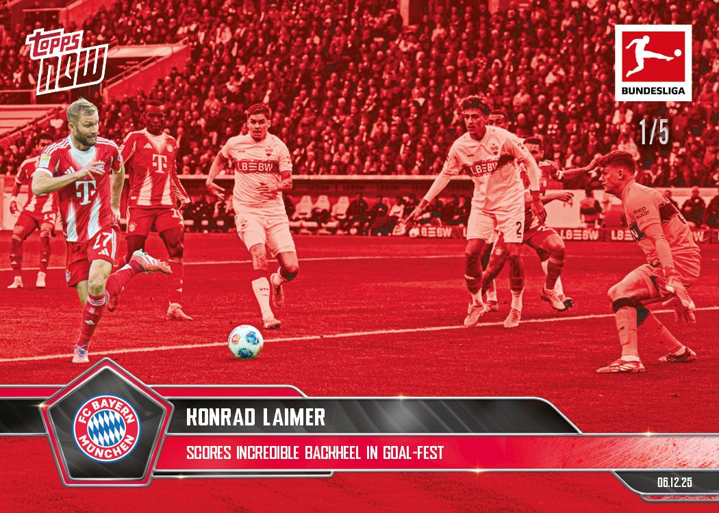 Konrad Laimer - 2025-26 Bundesliga Topps NOW® - Card 74 - PR: 299