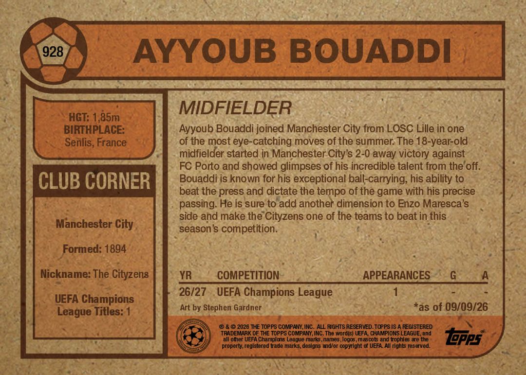 Ayyoub Bouaddi - UCC Living Set® - Card 928