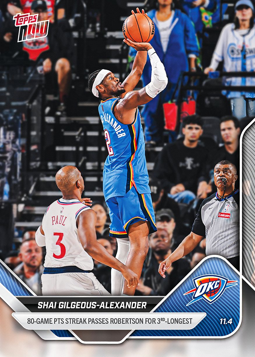 Shai Gilgeous-Alexander - 2025-26 NBA Topps NOW® - Card 44