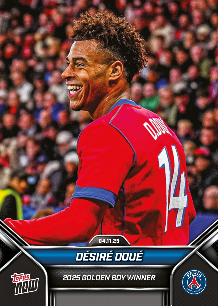 Topps Doué PSG 1/5 シリアルカード f7b10ce2290f0be11ba3663181b72e