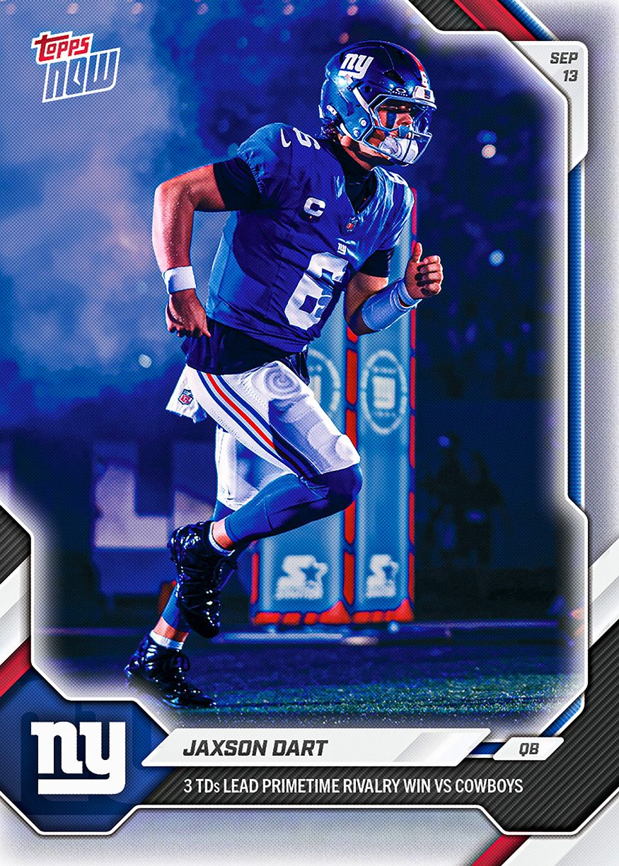 Jaxson Dart - 2026-27 NFL Topps NOW® - Card 16 - PR: 20589