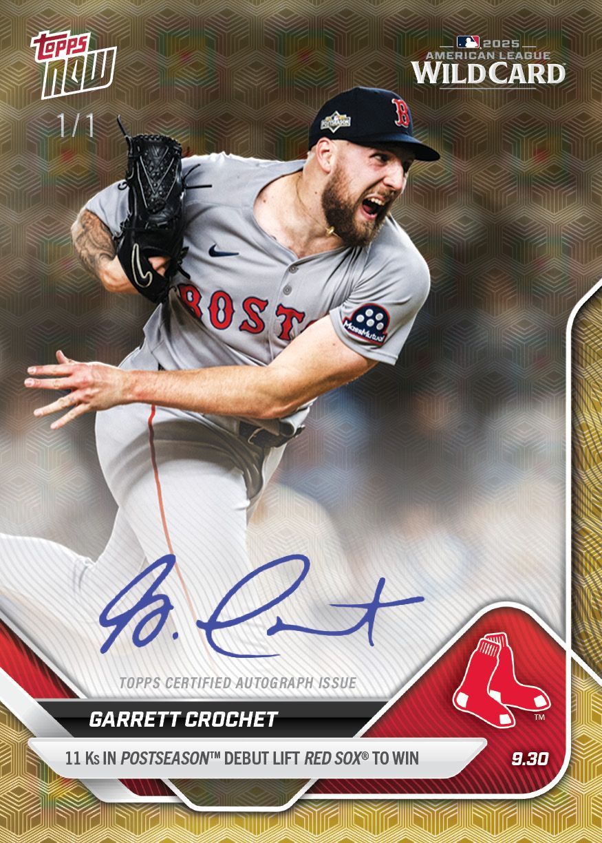 topps underwraps直筆サインボール Garrett Crochet Garrett Crochet - 2025 MLB Topps NOW® - Card 800
