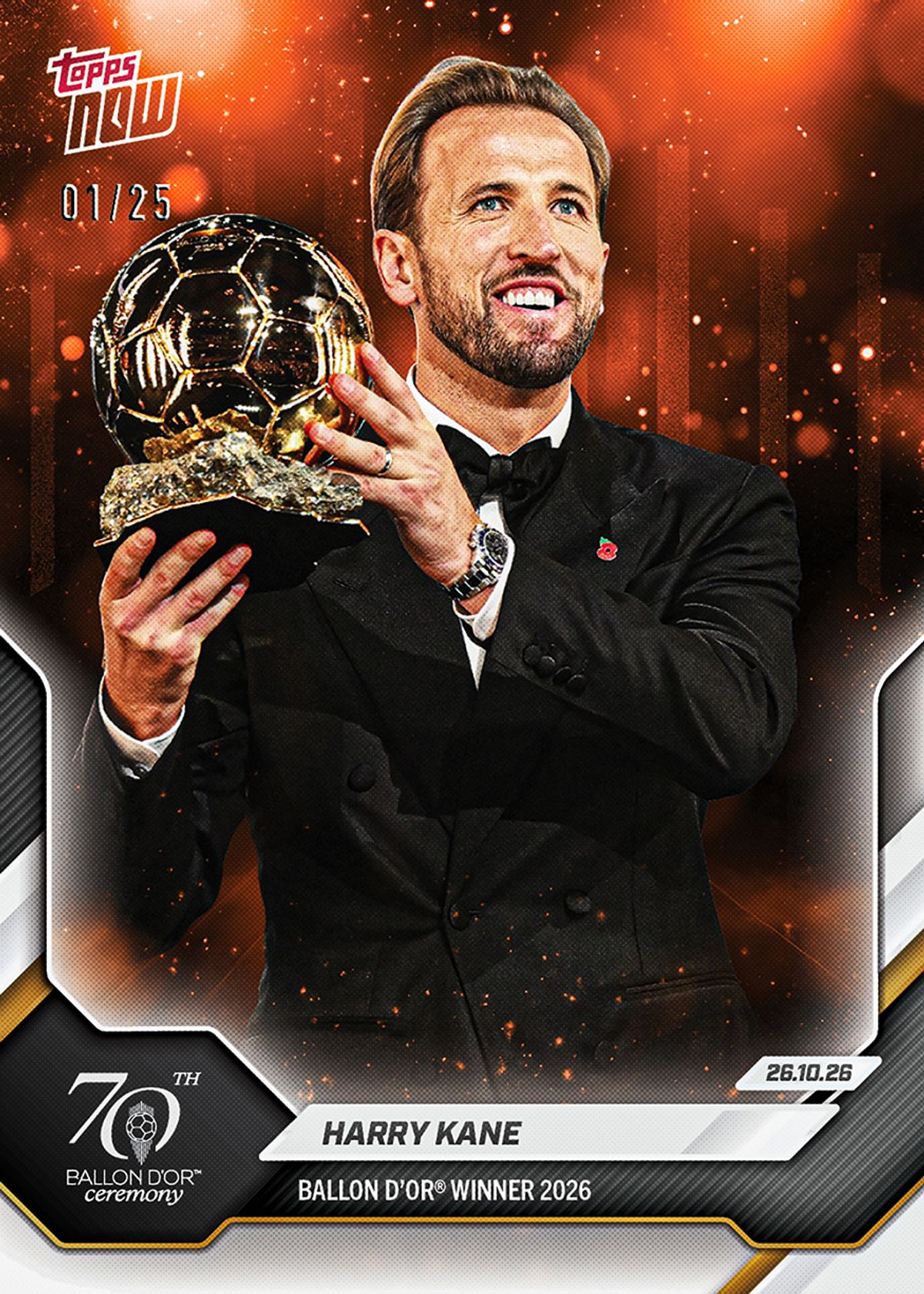 Harry Kane - 2026 Ballon d'Or Topps NOW® - Card 1