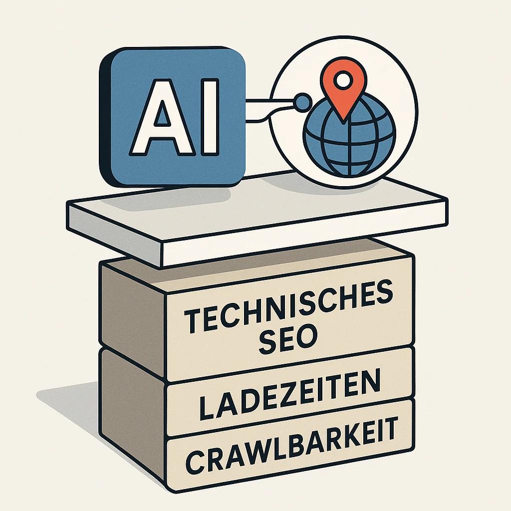 Ein solides Fundament aus Bausteinen, beschriftet mit 
