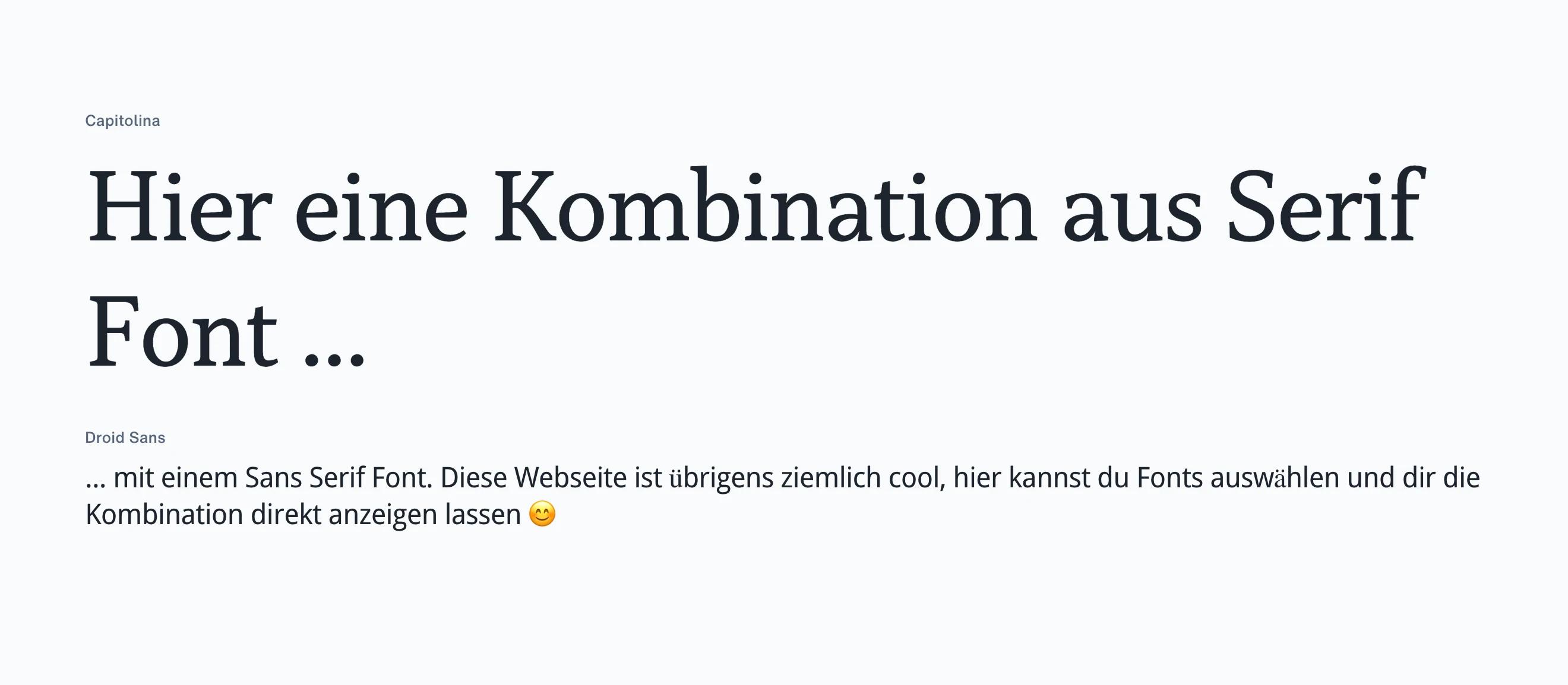 Font Kombination