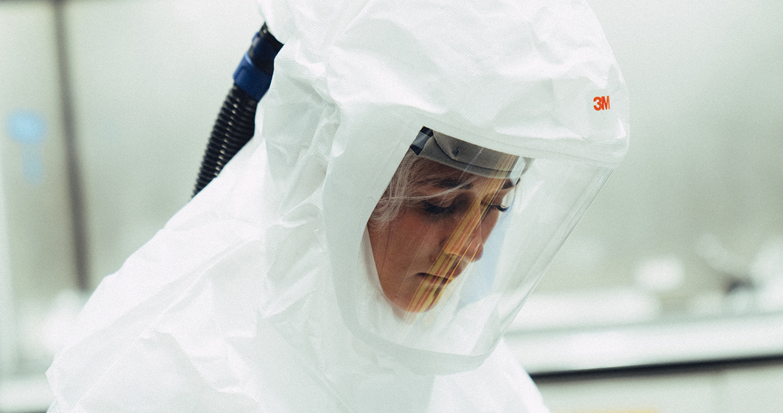 scientist in a lab suit