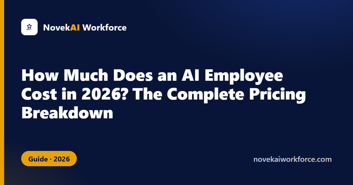 How Much Does an AI Employee Cost in 2026? The Complete Pricing Breakdown